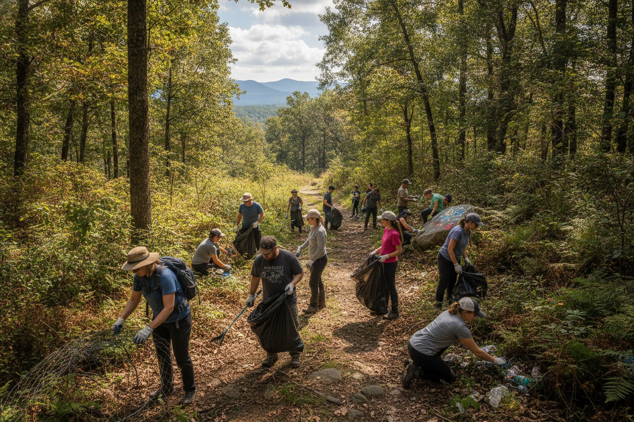 Joining a Trail Cleanup Day
